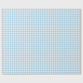 Cadeau Papier d'emballage bleu-clair de guingan (Plat)