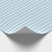 Cadeau Papier d'emballage bleu-clair de guingan (Coin)