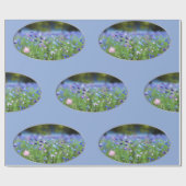 Cadeau Papier d'emballage bleu de bleuet (Plat)