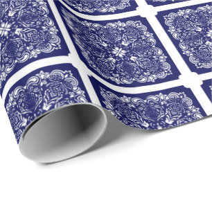 Cadeau Papier d'emballage Bleu de Chine