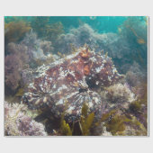 Cadeau Papier d'emballage bleu de corail (Plat)