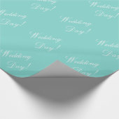 Cadeau Papier d'emballage bleu du jour de mariage (Coin)