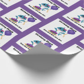 Cadeau Papier d'emballage bleu et pourpre pour bébé requi (Coin)