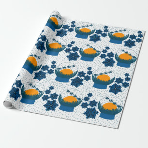 Cadeau Papier d'emballage bleu foncé