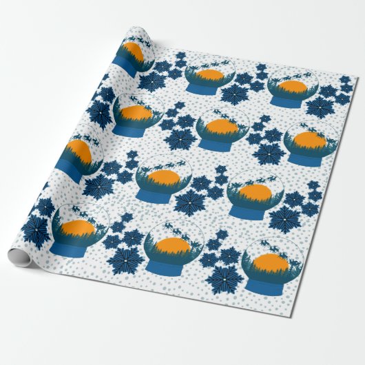 Cadeau Papier d'emballage bleu foncé (Déroulé)