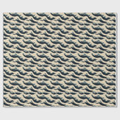 Cadeau Papier d'emballage bleu japonais (Plat)