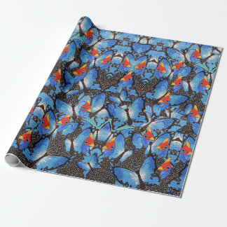 Cadeau Papier d'emballage bleu Kanga