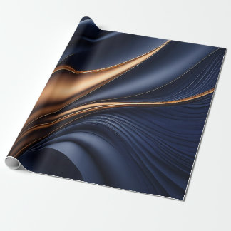 Cadeau Papier d'emballage bleu marine foncé et maté de br