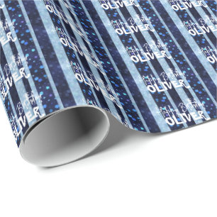 Cadeau Papier d'emballage bleu mou