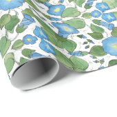 Cadeau Papier d'emballage bleu nostalgique de gloire de (Coin rond)