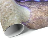 Cadeau Papier d'emballage bleu octopus violet (Coin rond)