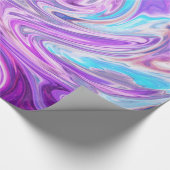 Cadeau papier d'emballage bleu rose et violet (Coin)