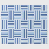 Cadeau Papier d'emballage Blue Stripes (Plat)