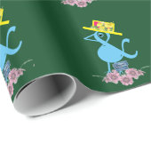 Cadeau Papier d'emballage - Blue(Tweet) RFPMDesigns ©️ 20 (Coin rond)