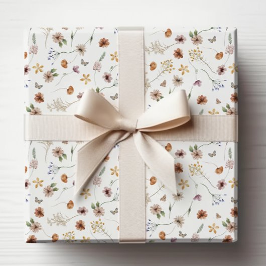 Cadeau Papier d'emballage Boho