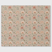 Cadeau Papier d'emballage Boho Rainbow (Plat)