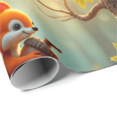 Cadeau Papier d'emballage - Bois d'automne (Coin rond)