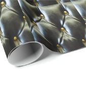 Cadeau Papier d'emballage boutonné de cuir (Coin rond)