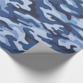 Cadeau Papier d'emballage brillant bleu armée (Coin)