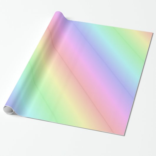 Cadeau Papier d'emballage brillant, couleurs pastel (Déroulé)