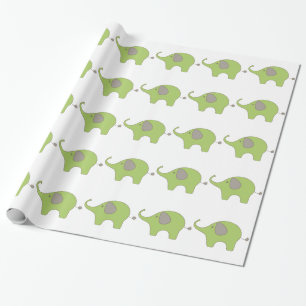 Cadeau Papier d'emballage brillant de bébé d'éléphant