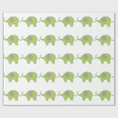 Cadeau Papier d'emballage brillant de bébé d'éléphant, 2' (Plat)