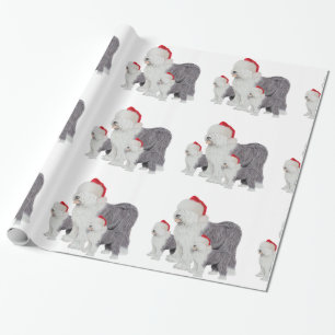 Cadeau Papier d'emballage brillant de chien de berger