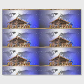 Cadeau Papier d'emballage brillant de nativité (Plat)