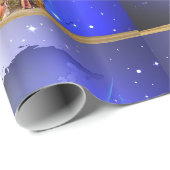 Cadeau Papier d'emballage brillant de nativité (Coin rond)