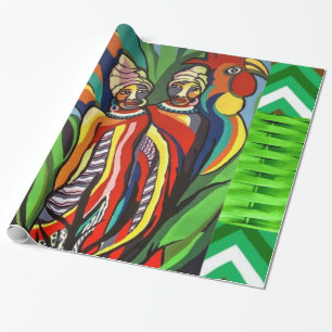 Cadeau Papier d'emballage brillant, Femmes africaines Per