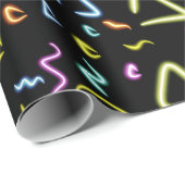 Cadeau Papier d'emballage brillant néon (Coin rond)