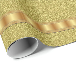 Cadeau Papier d'emballage brillant or
