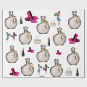 Cadeau Papier d'emballage brillant parfum (Plat)