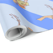 Cadeau Papier d'emballage brillant pêcheur (Coin rond)