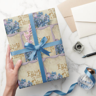Cadeau Papier d'emballage brillant Profitez des petites c