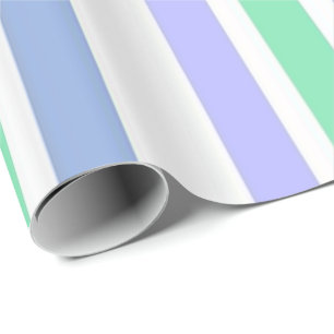 Cadeau Papier d'emballage brillant rayure verte violette