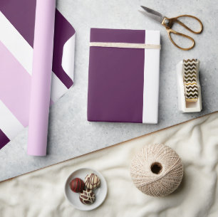 Cadeau Papier d'emballage brillant rayure violet et viole