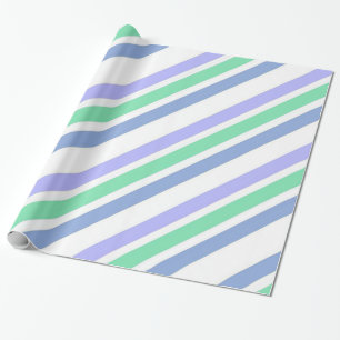 Cadeau Papier d'emballage brillant rayure violette verte