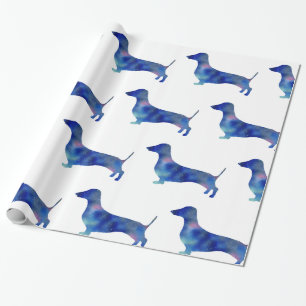 Cadeau Papier d'emballage brillant teckel, 76 cm x 1,8 m