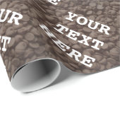 Cadeau papier d'emballage Brown à puce chocolat (Coin rond)