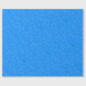 Cadeau papier d'emballage cachemire bleu (Plat)