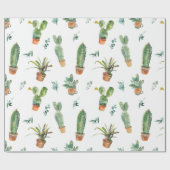 Cadeau Papier d'emballage Cactus (Plat)