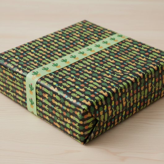 Cadeau Papier d'emballage Cactus