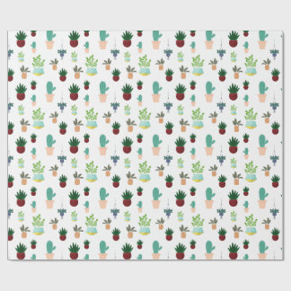 Cadeau Papier d'emballage Cactus Succulents