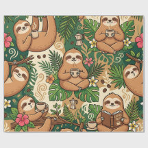 Papier d'emballage Café Cozy Sloth Coffee