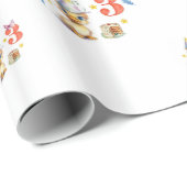 Cadeau Papier d'emballage Cake Poussin Mignon (Coin rond)