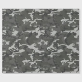 Cadeau papier d'emballage camouflage gris (Plat)
