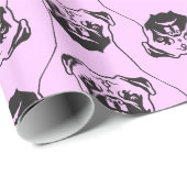 Cadeau papier d'emballage carlin (Coin rond)