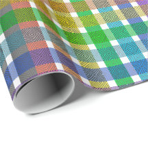 Papier d'emballage - Carreaux Arc-en-ciel