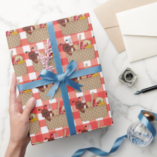 Cadeau Papier d'emballage carrelé de la fourmi de fête